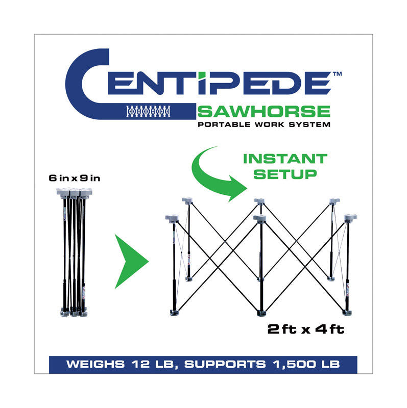 AFFINITY TOOL WORKS LLC, Centipede 30-1/2 in. H X 24 in. W X 48 in. D Adjustable Expandable Sawhorse 1500 lb. cap. 1 pk