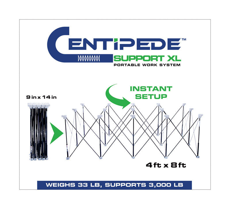 AFFINITY TOOL WORKS LLC, Centipede 30-1/2 in. H X 48 in. W X 96 in. D Adjustable Expandable Sawhorse 6000 lb. cap. 1 pk